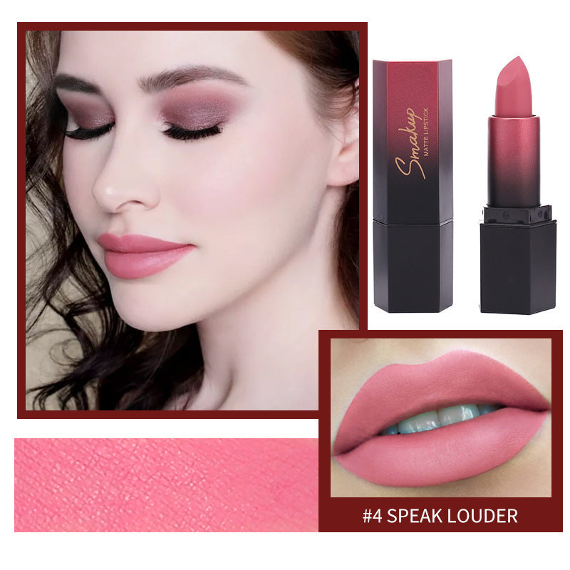 10 Colors Discoloration Resistant Matte No Stain On Cup Makeup Lipstick