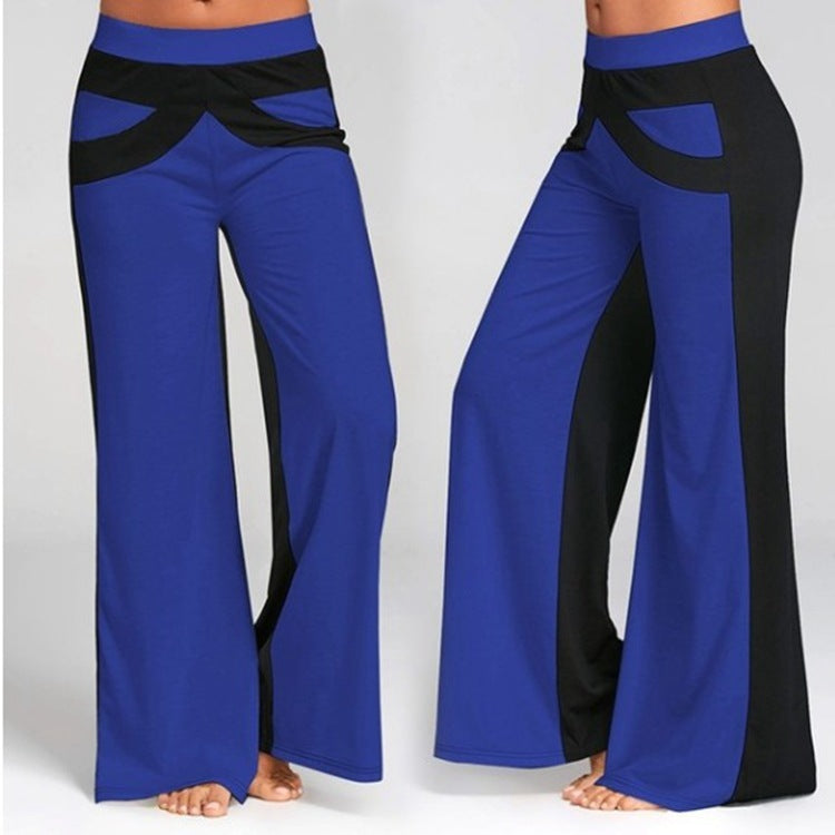 Color block wide-leg pants