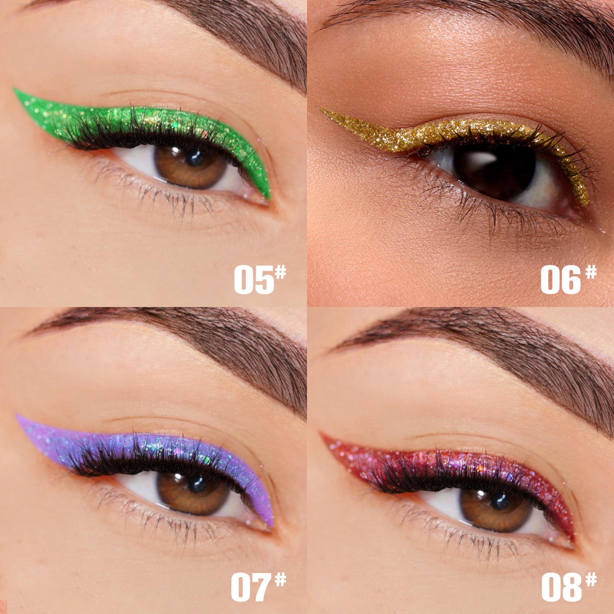 PHOFAY Flüssiges Glitzer-Eyeliner-Set