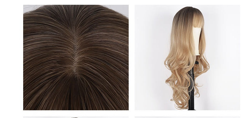 The New Rose Net Wig Is Thin And Straight With Long Curls