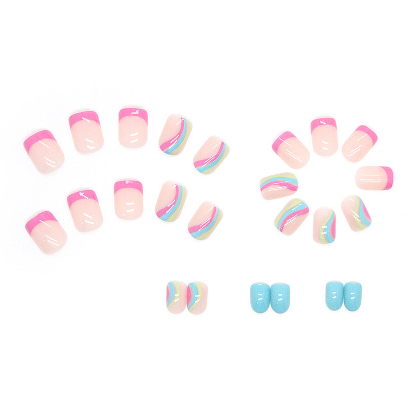 Multicolor Summer Natural Natural Nail Sticker Wear