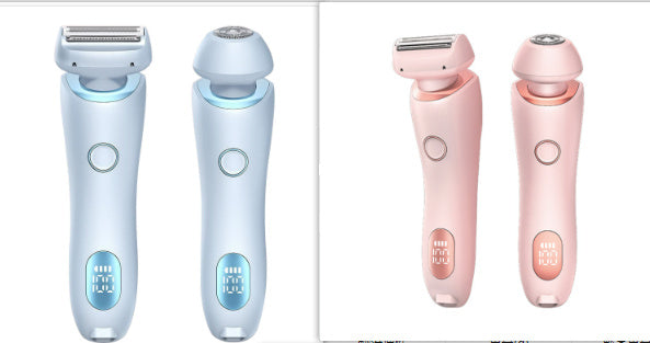 2 In 1 Hair Removal Epilator USB Rechargeable Trimmer Women Body Razor Face Leg Armpit Bikini Hand Pubic Shaver Hair Remover