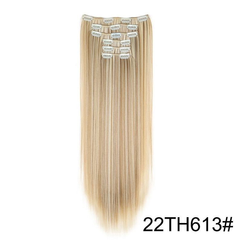 Lot de 6 extensions de perruque pour cheveux longs et raides