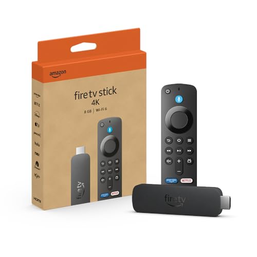 Amazon Fire TV Stick 4K (newest model) with AI-powered Fire TV Search, Wi-Fi 6, stream over 1.5 million movies and shows, free & live TV