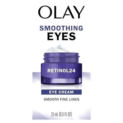 Olay Retinol 24 Night Smoothing Eye Cream, Fragrance-Free, 0.5 Fl Oz