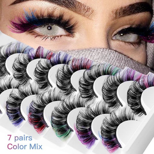 Couleur de poils de vison haute qualité Cils épais et bouclés