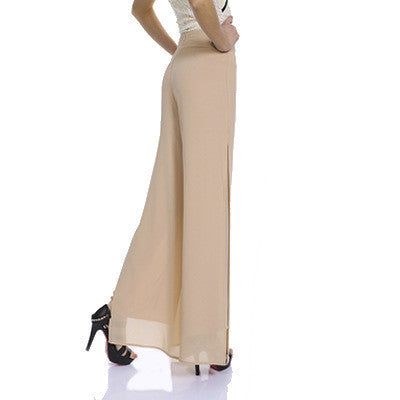 Chiffon harem pants split female wide-leg pants