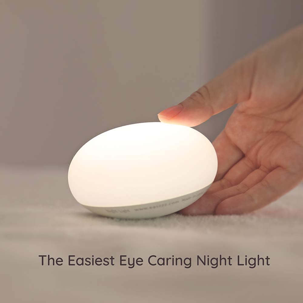 Anico EASZZZ Baby Night Light, Nursery Night Lamp for Breastfeeding, Soft BPA Free Silicone Touch Night Lamp, Eye Caring, Easy Flip Design, Stepless Dimming, 1-Pack