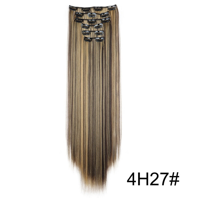 Lot de 6 extensions de perruque pour cheveux longs et raides