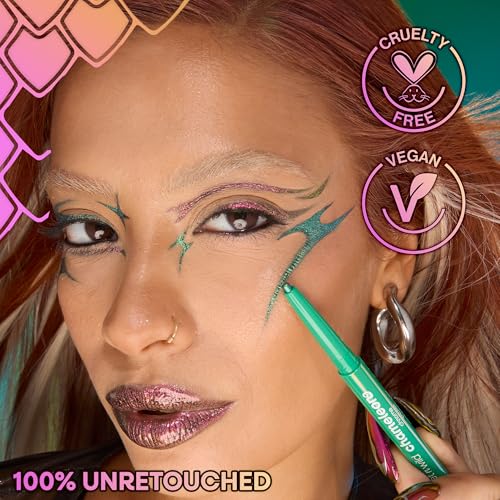 wet n wild Chameleon Chrome Retractable Waterproof Eyeliner, Smudge-Proof Dynamic Color Shift, Long-Lasting 18-Hour Wear, Cruelty-Free - Electric Prism