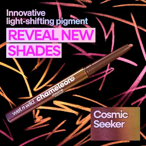 wet n wild Chameleon Chrome Retractable Waterproof Eyeliner, Smudge-Proof Dynamic Color Shift, Long-Lasting 18-Hour Wear, Cruelty-Free - Electric Prism