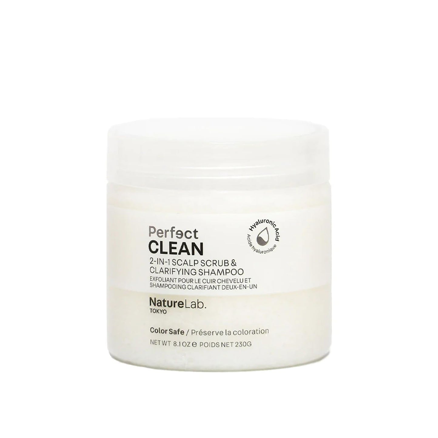 NATURELAB. TOKYO Perfect Clean Clarifying Scalp Scrub: 2-in-1 Shampoo and Scalp Scrub Hair Treatment to Clarify and Remove Product Buildup for Immense Shine I 8.1 OZ / 230G