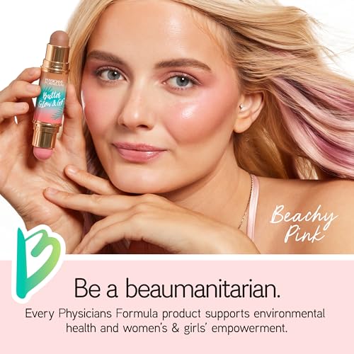 Physicians Formula Butter Glow & Go Multiuse Stick, Ultra-Creamy Radiant Finish Formula with Murumuru Butter, Vegan & Cruelty-Free- Beachy Pink