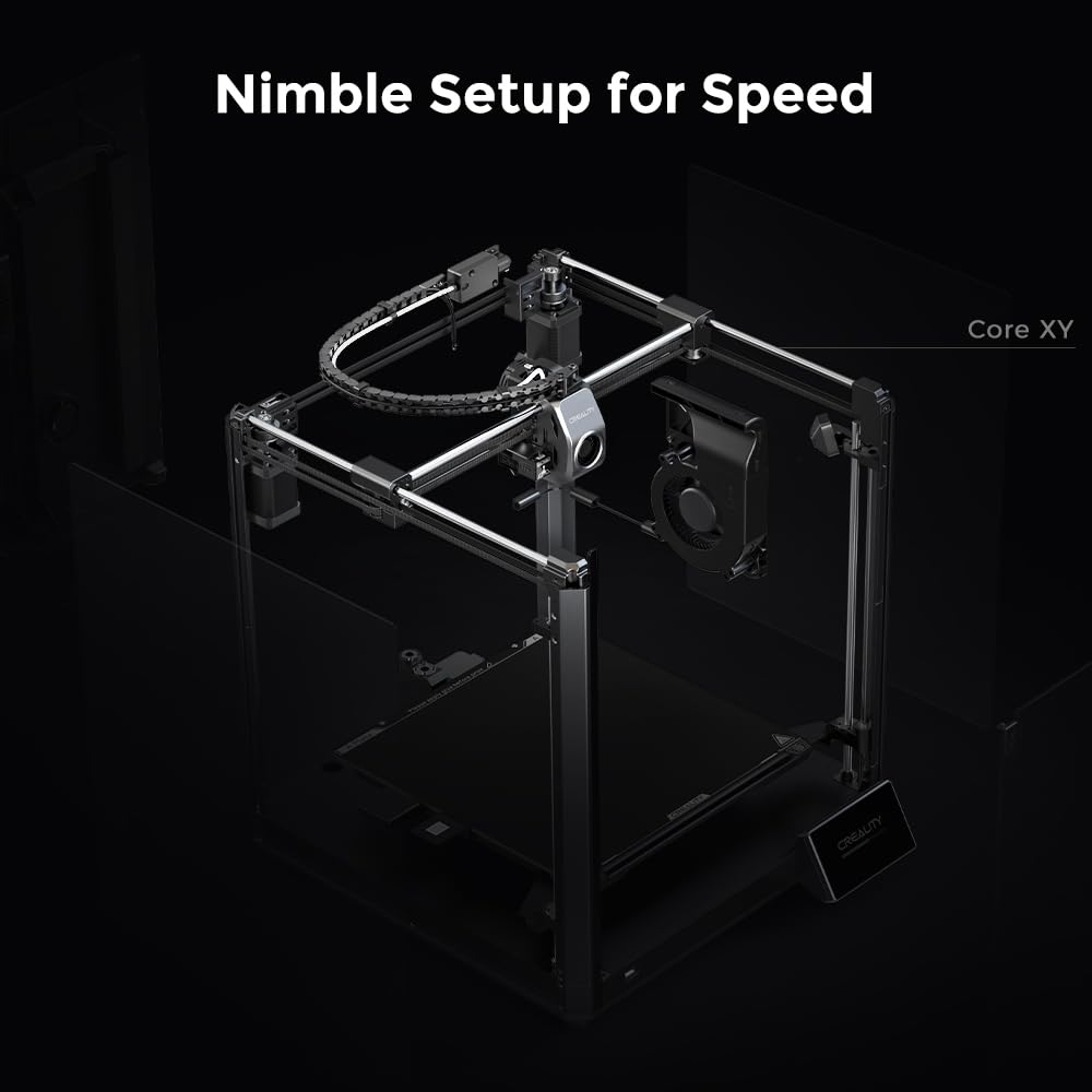 Creality K1 Max 3D Printer with Smart AI Function 600mm/s Printing Speed 20000mm/s² Acceleration, Core XY Structure 11.81x11.81x11.81 inch Large Build Volume Auto Leveling Dual-Gear Extruder