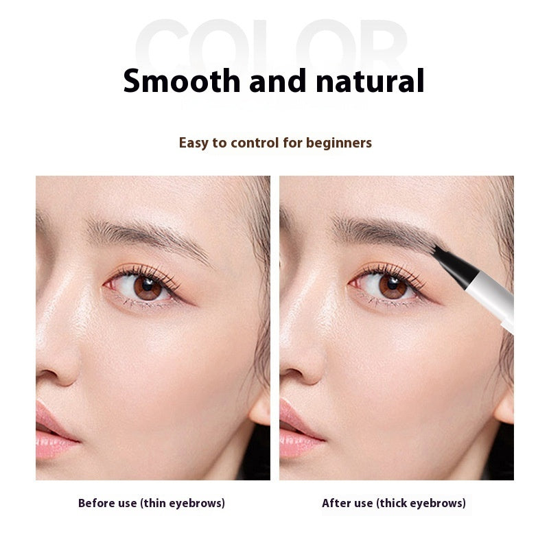 Four Fork Eyebrow Pencil Waterproof Sweat-proof Natural Three-dimensional Distinct Look Wild Eyebrow