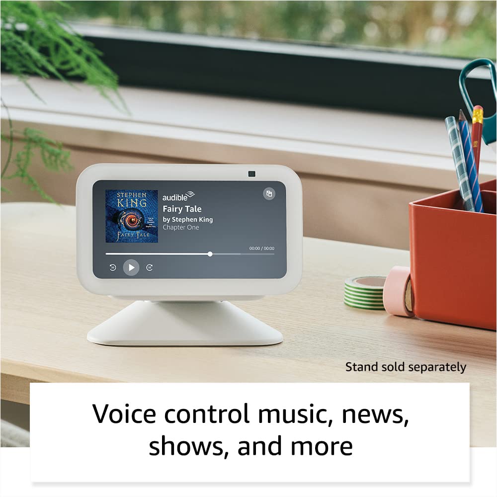 Like-New Amazon Echo Show 5 (newest model), Smart display with 2x the bass and clearer sound, Charcoal