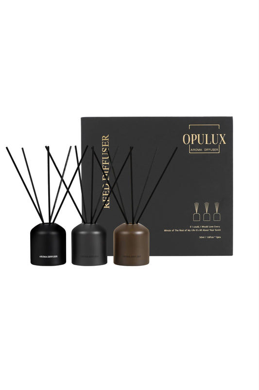 OPULUX Reed Diffuser Set 3 Pack 5oz Aromatherapy Gift Set, Home Decor,Bathroom Accessories,House Warming Gifts New Home,Air Freshener,Apartment,Aroma Diffuser, Bedroom Accessories,Bathroom Decor