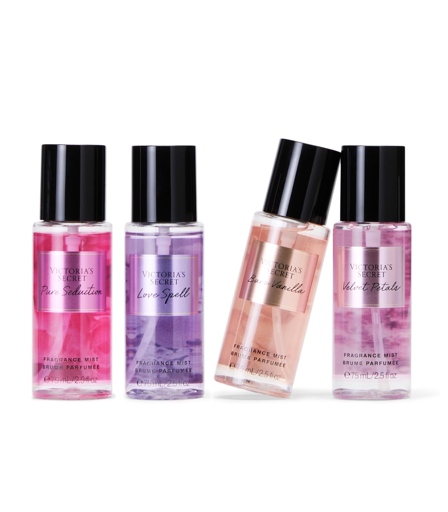 Victoria's Secret Fragrance Mist Collection 4 Piece Mini Gift Set, Assorted Scents