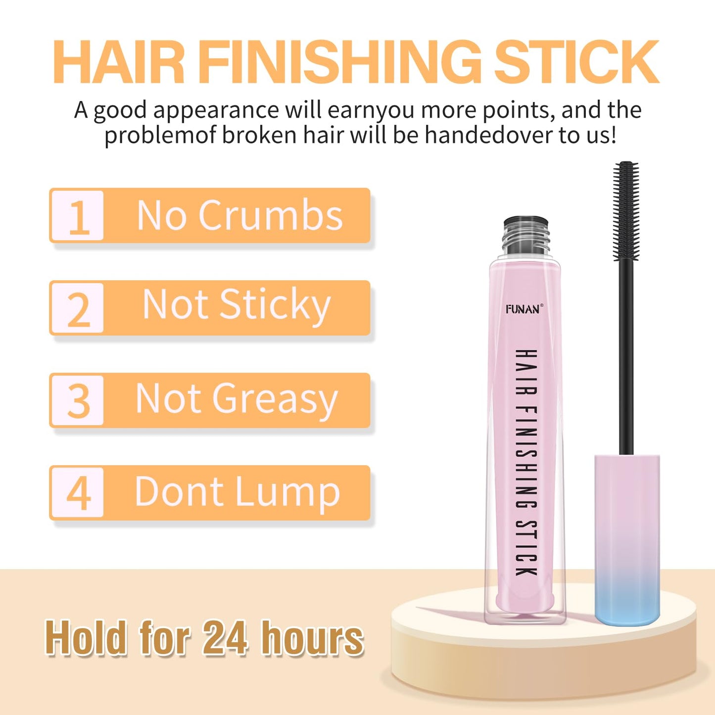 SUOFEIYA 5 Pcs Hair Styling Gels Includes Hair Wax Stick, Hair Finishing Stick, 3 Pcs Hair Styling Comb, Non-Greasy and Non-Sticky