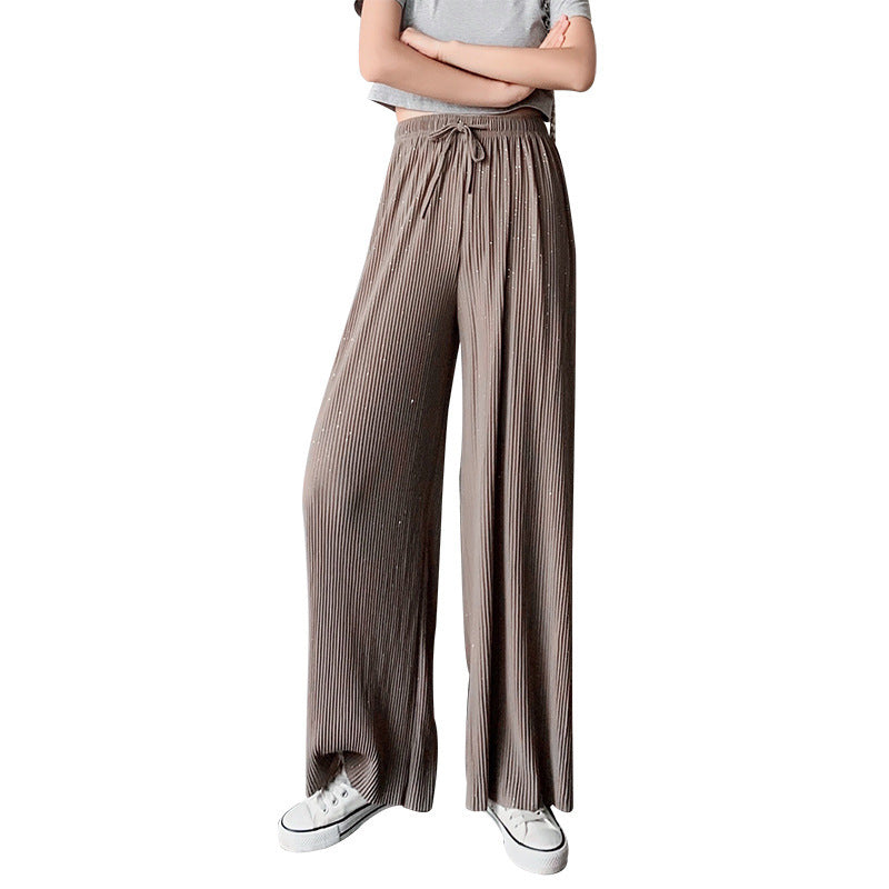 Chiffon trousers straight starry sky pants