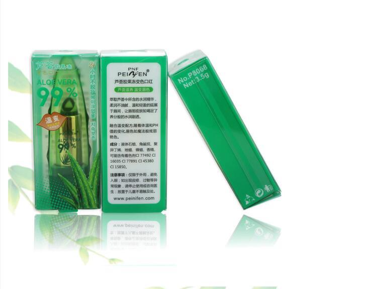 Aloe Vera Gel Farbwechsel Lippenstift Gloss Feuchtigkeitscreme Anti-Trocknung Entsalzung Feinkörnige Lip Blam Pflege