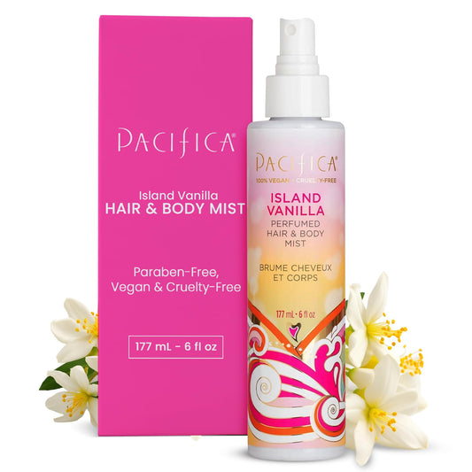 Pacifica Beauty Island Vanilla Hair & Body Mist, Functional Fragrance Spray For A Mood-Lifting Experience, Paraben-Free, Vegan & Cruelty-Free