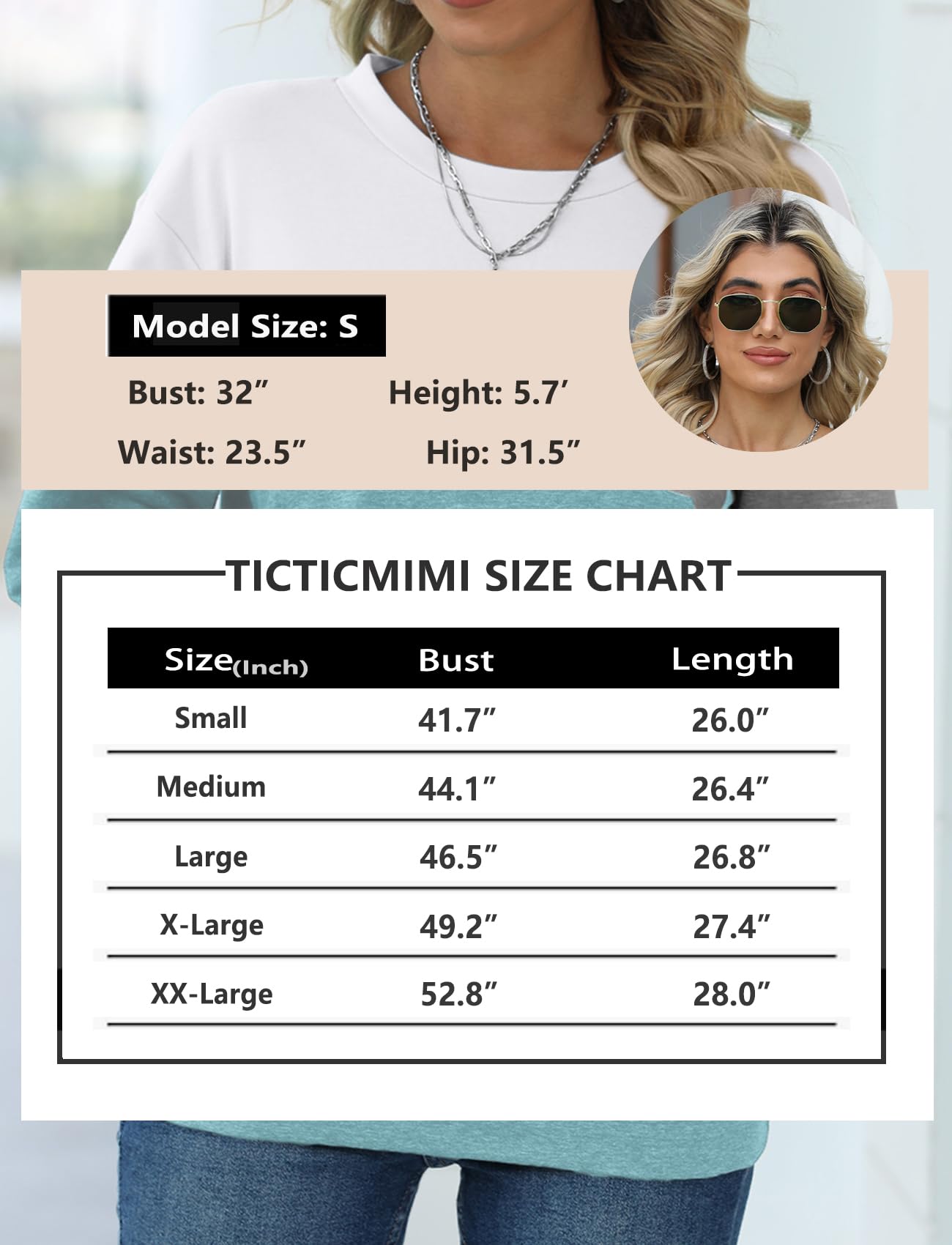 TICTICMIMI Women's Casual Long Sleeve Color Block/Solid Tops Crewneck Sweatshirts Cute Loose Fit Pullovers With Pockets