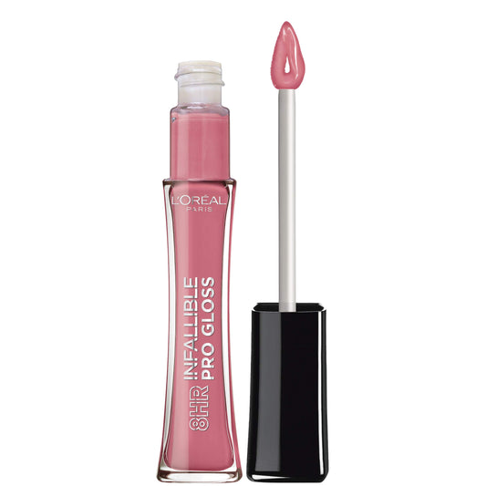 L’Oréal Paris Makeup Infallible 8 Hour Hydrating Lip Gloss, Nightfall Rose, 0.21 Fl Oz