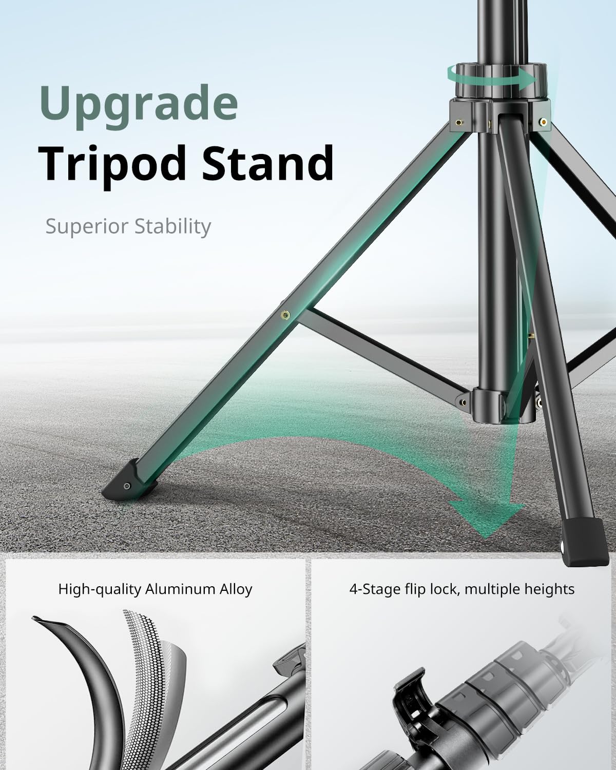 SENSYNE 62" Phone Tripod & Selfie Stick, Extendable Cell Phone Tripod Stand with Wireless Remote and Phone Holder, Compatible with iPhone Android Phone, Camera