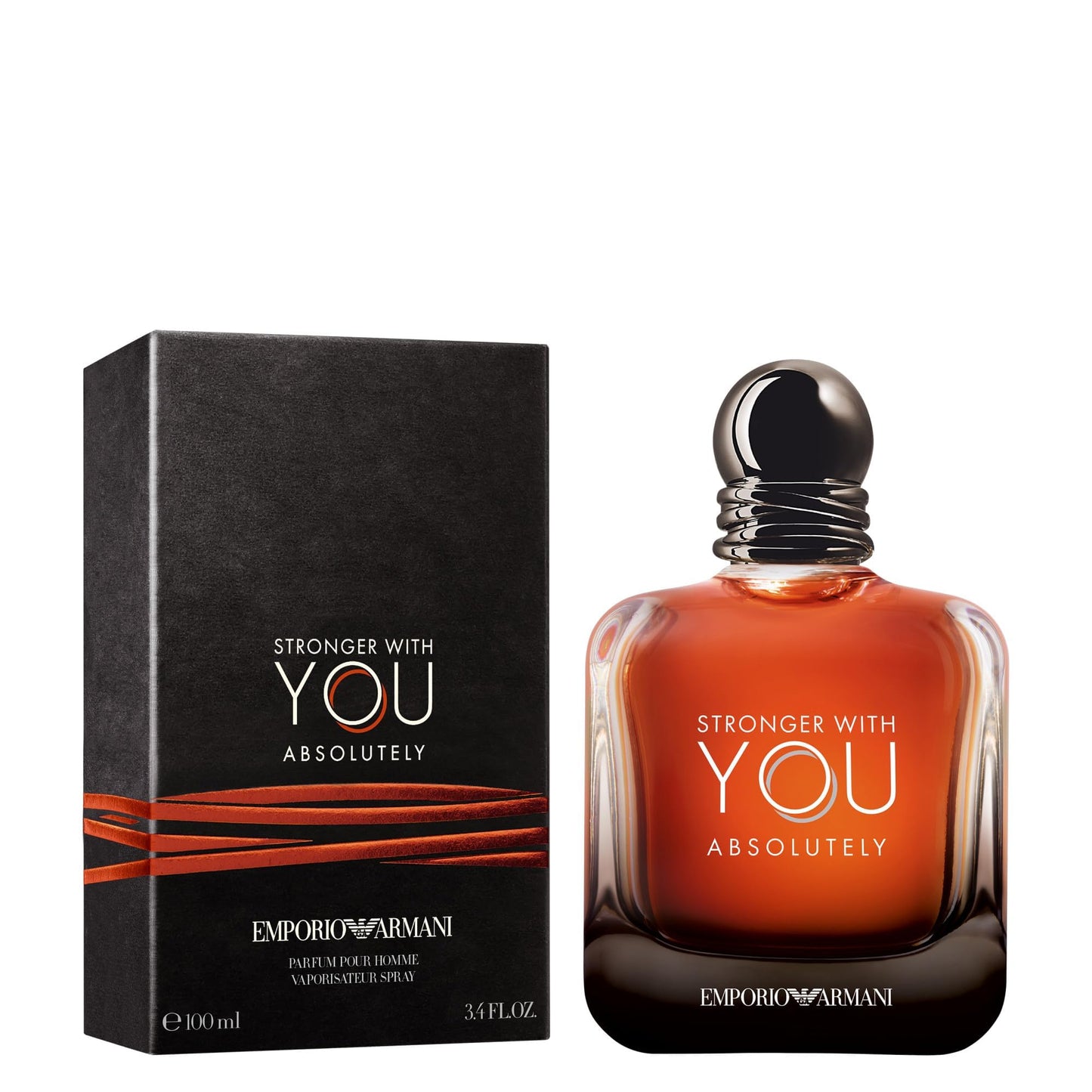 Armani Beauty - Stronger With You Absolutely - Parfum - Cologne for Men - Spicy Ambery Gourmand Men’s Fragrance – Rum Accord, Cedarwood, Lavendar & Vanilla Notes - 3.4 Fl Oz