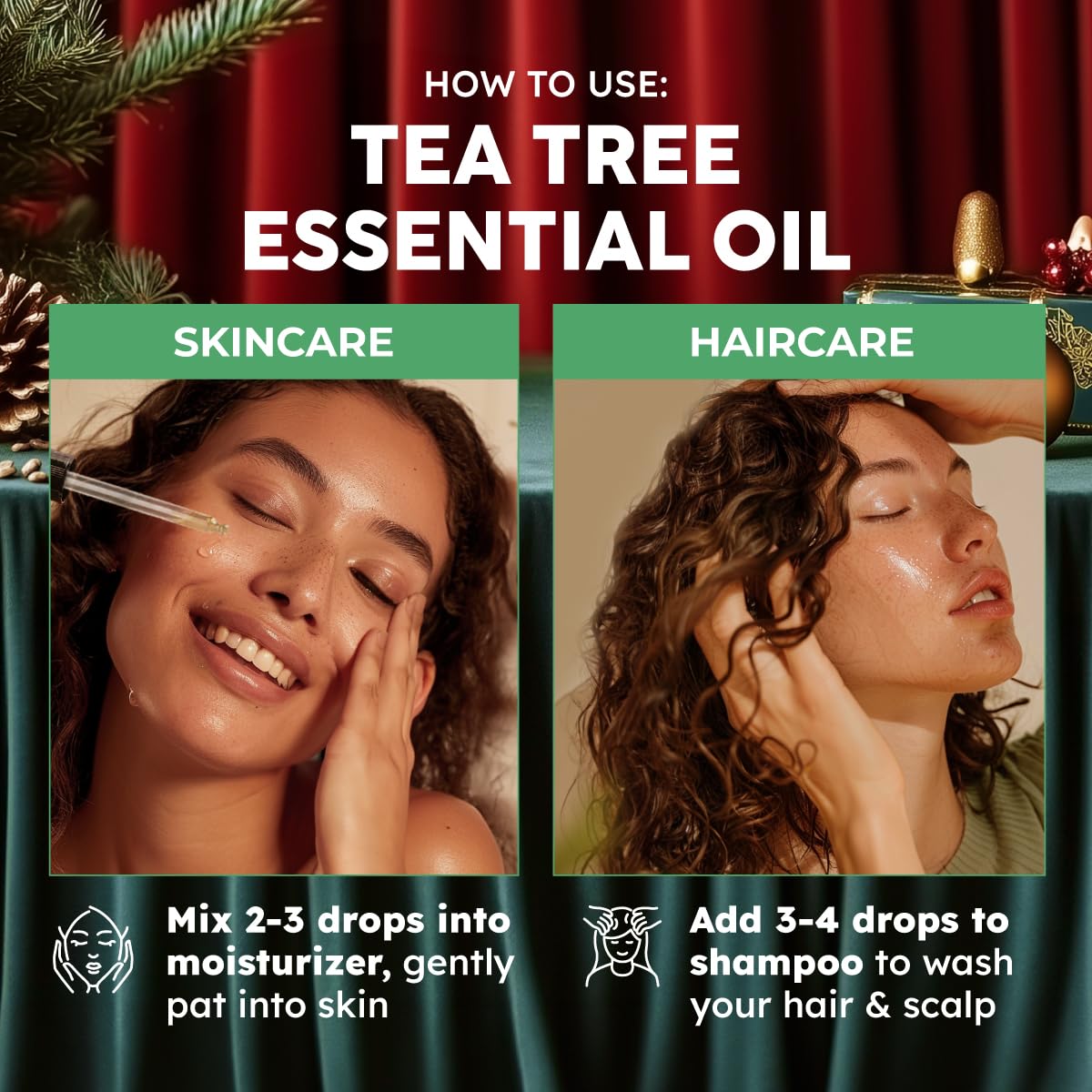 Kukka Tea Tree Oil for Skin, Hair & Toenails - 4 Fl Oz - 100% Pure Natural Tea Tree Essential Oil Made from Australian Melaleuca for Potency - Used in General Wellness, Aromatherapy & DIY Soap Making