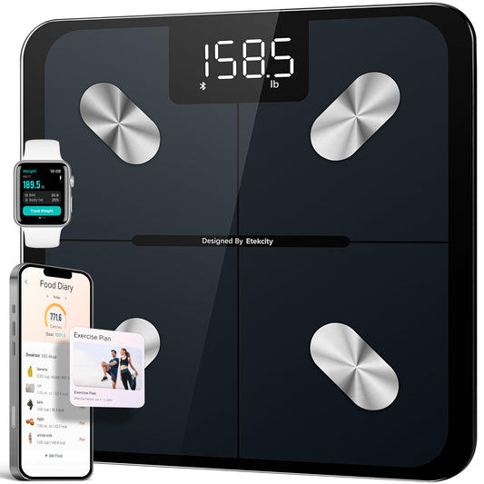 Etekcity Smart Scale for Body Weight FSA HSA Store Eligible, Bathroom Digital Weighing Scale with BMI, Body Fat, Muscle Mass, Accurate Bluetooth Home User Health Equipment Sync Apps