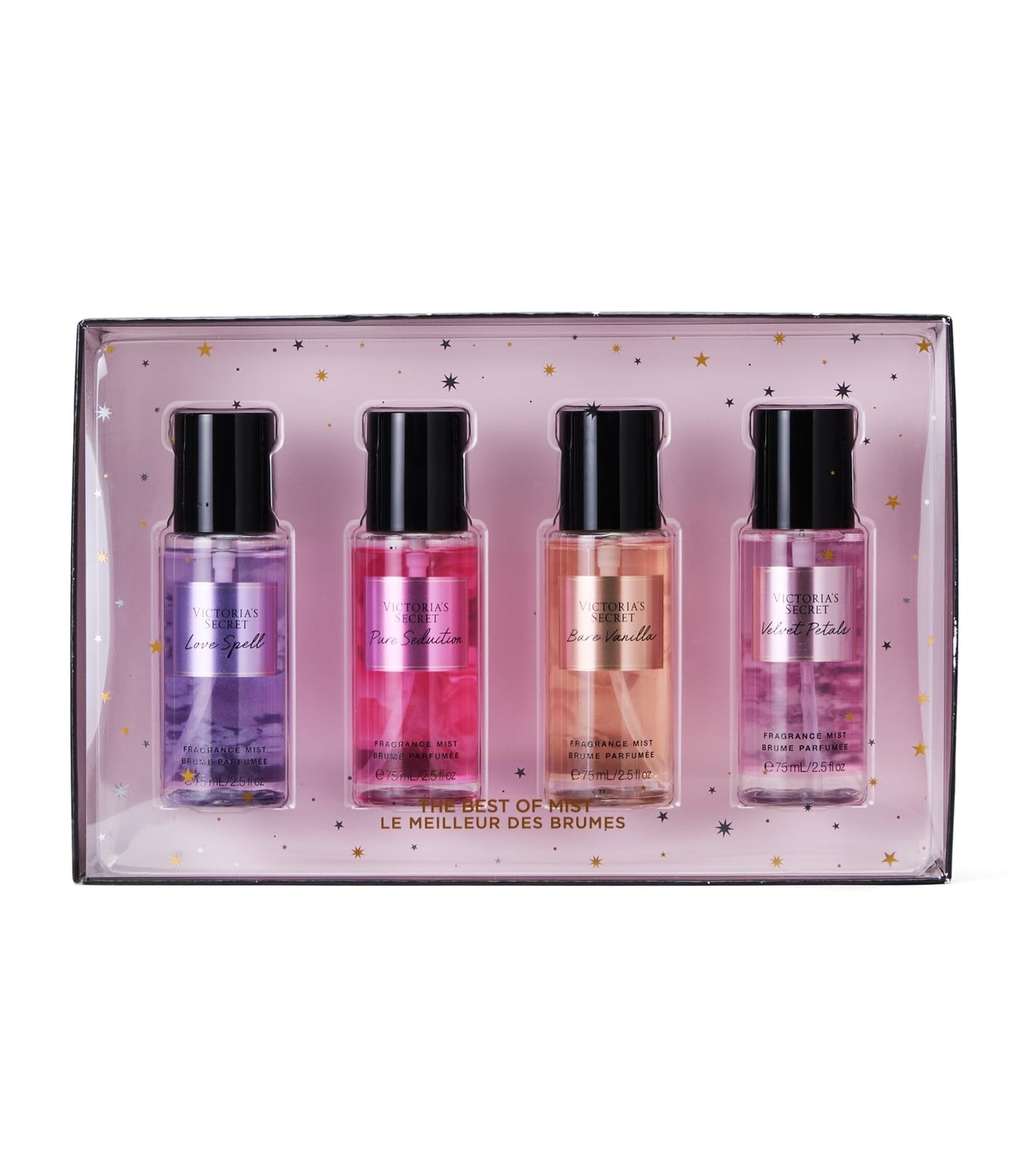 Victoria's Secret Fragrance Mist Collection 4 Piece Mini Gift Set, Assorted Scents