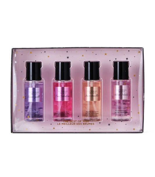 Victoria's Secret Fragrance Mist Collection 4 Piece Mini Gift Set, Assorted Scents