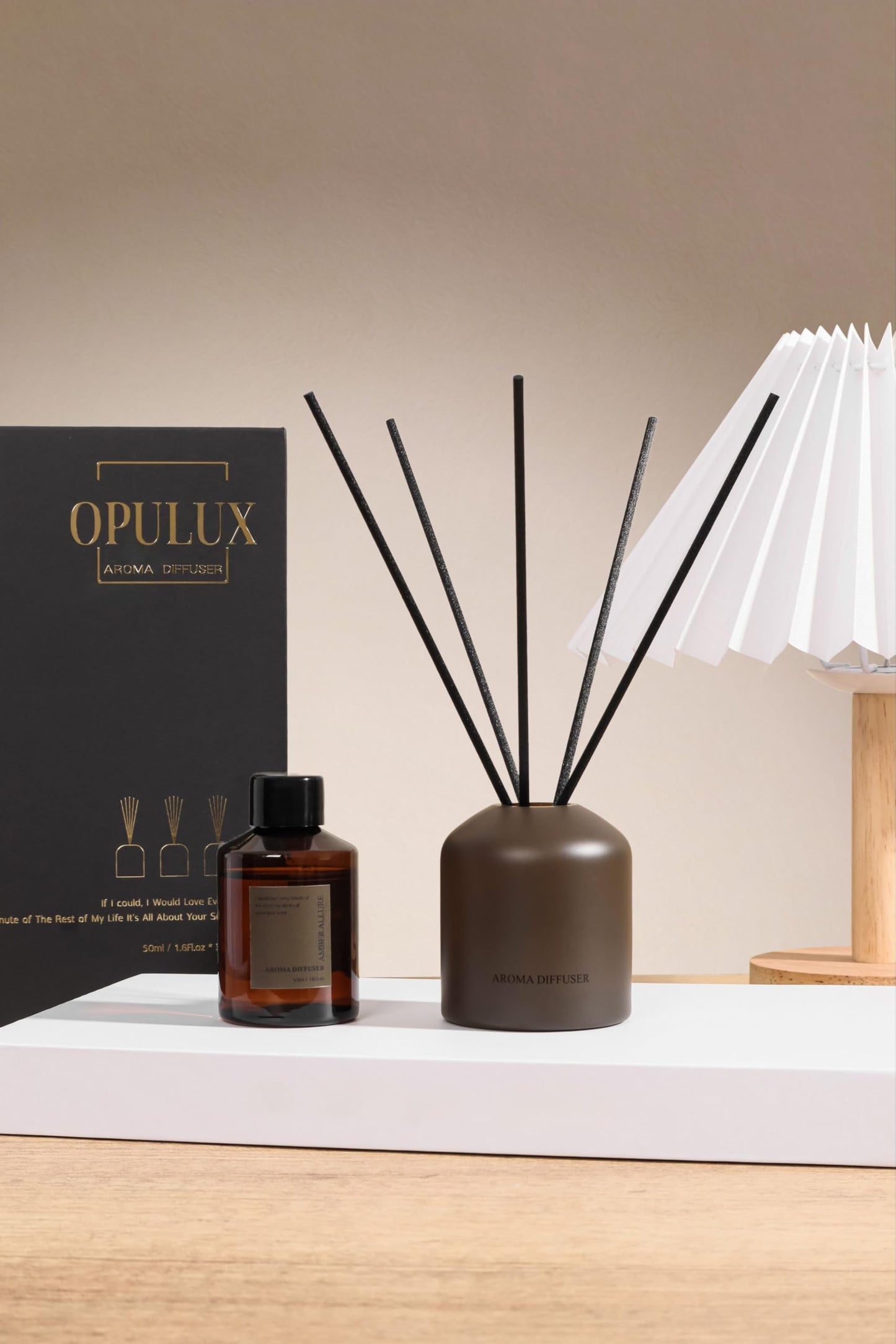 OPULUX Reed Diffuser Set 3 Pack 5oz Aromatherapy Gift Set, Home Decor,Bathroom Accessories,House Warming Gifts New Home,Air Freshener,Apartment,Aroma Diffuser, Bedroom Accessories,Bathroom Decor