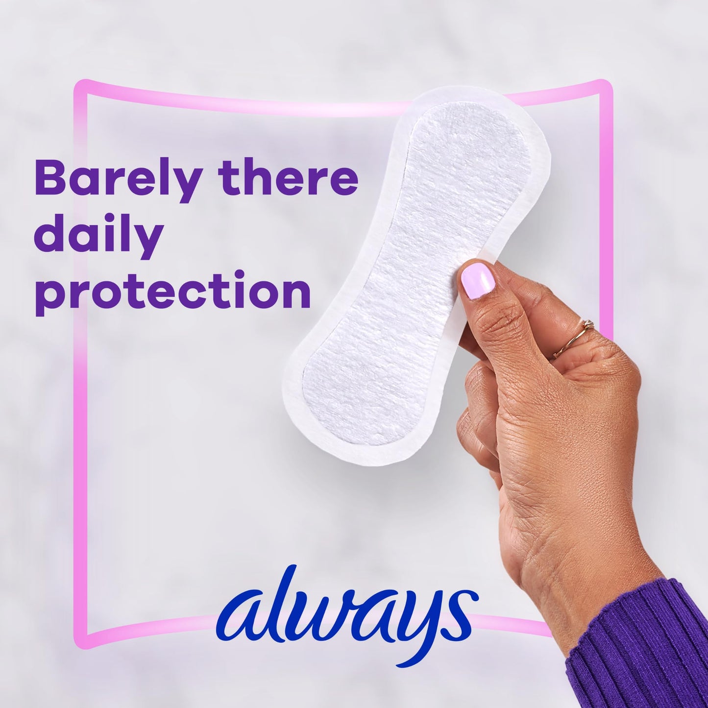 Always Thin Daily Panty Liners for Women, Light Absorbency, Unscented, 162 Count (Packaging May Vary)