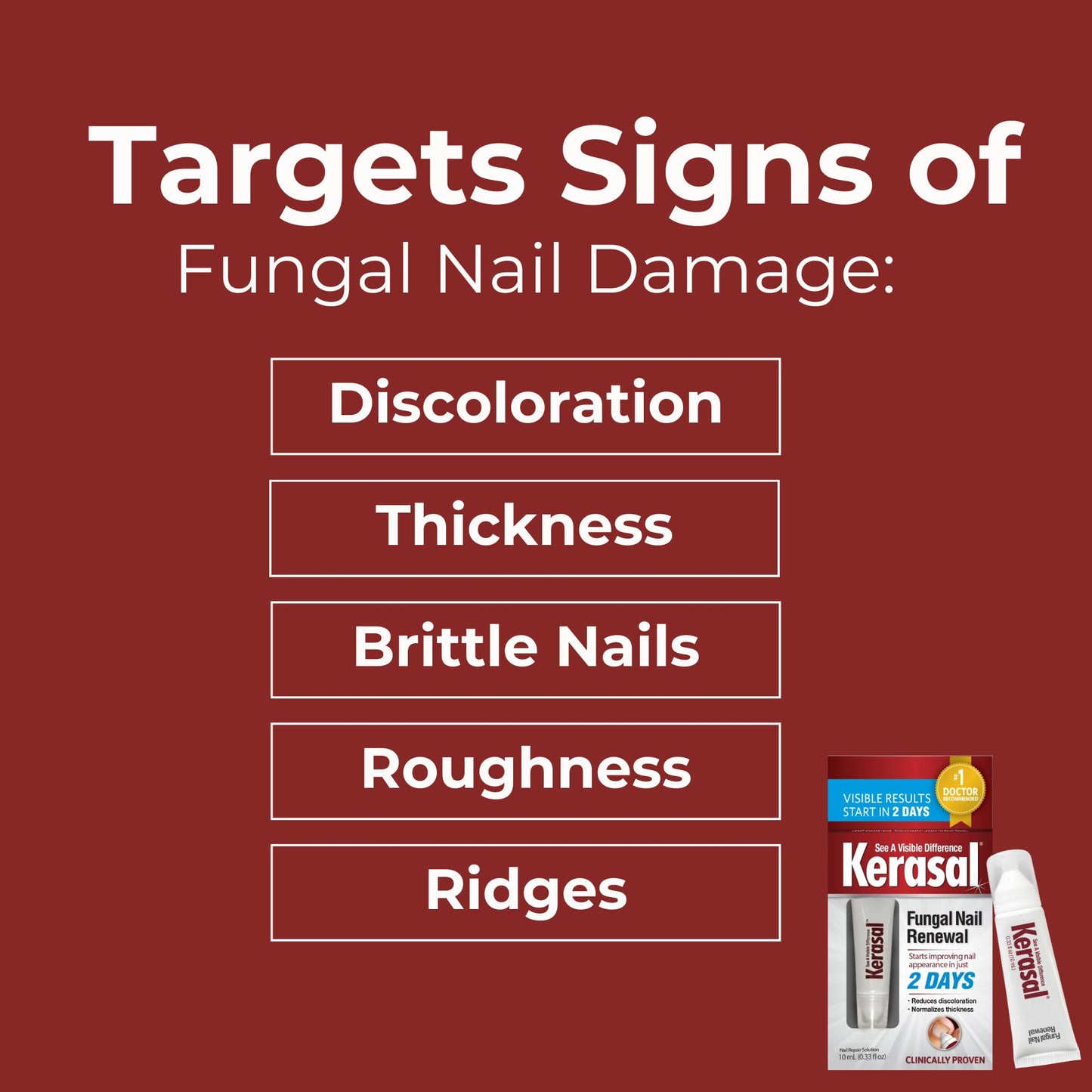 Kerasal Nail Renewal, Restores Appearance of Discolored or Damaged Nails, 0.33 fl oz (Packaging May Vary)