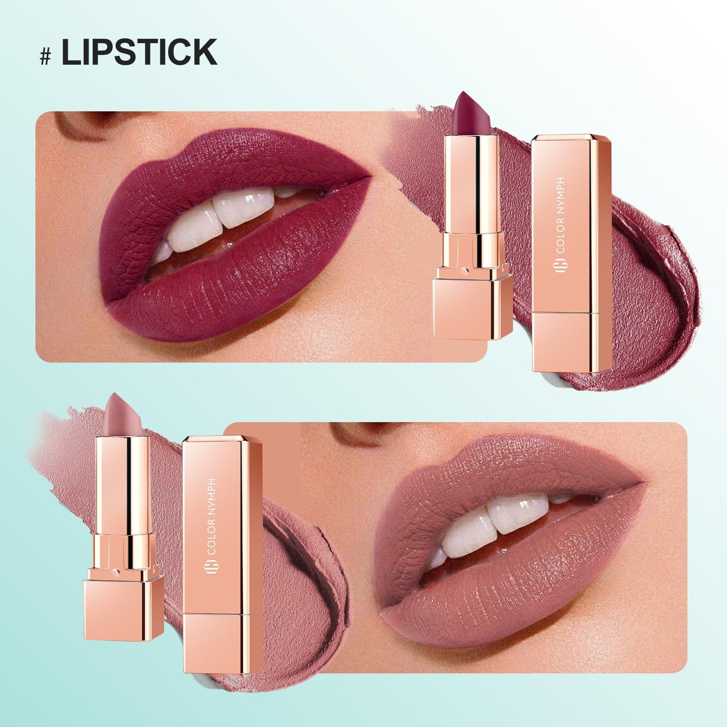 Color Nymph All In One Makeup Kit, Makeup Gift Set for Beginners Teenager Girls with Eyeshadow Palette Blush Lipstick Lip Pencil Eye Pencil Brush Mascara Portable Bag