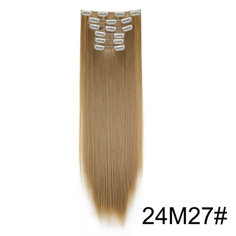 Perücken-Extensions 6er Set, langes glattes Haar