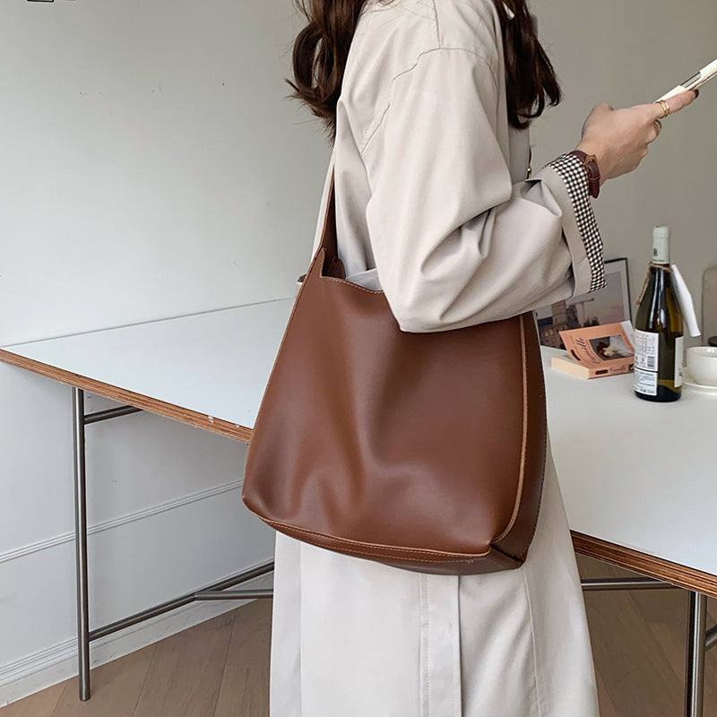 Sac à bandoulière pour femme Sac à main tendance solide Sac à bandoulière Sac en cuir PU minimaliste pour femme