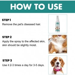 Yegbong Pet Skin Medicine Spray, Cats And Dogs To Remove Mite Skin Itching To Remove Red Hair To Itch