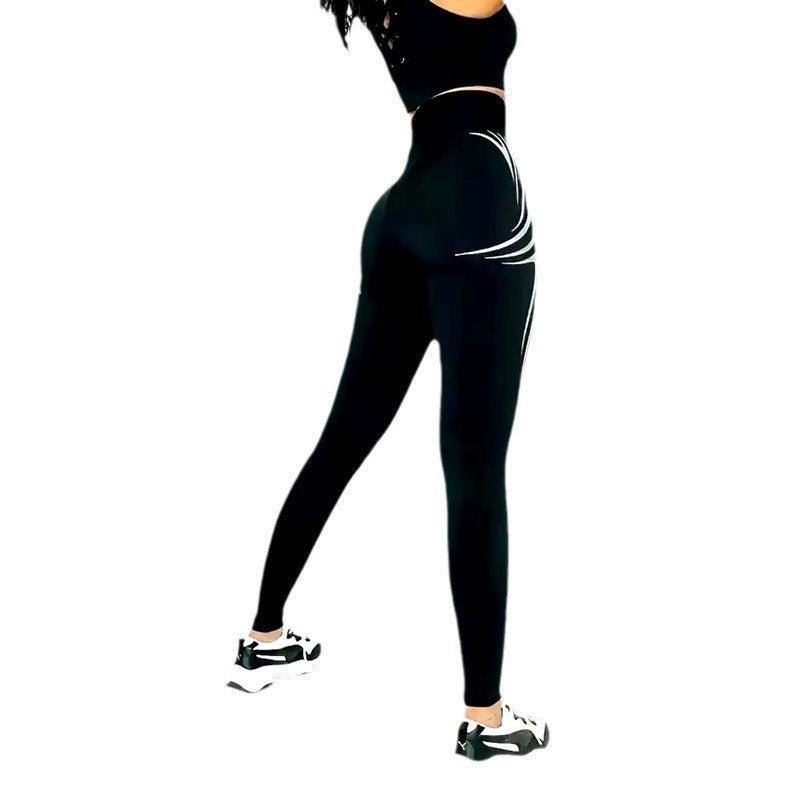 Neue nahtlose schwarze Yogahose für Damen