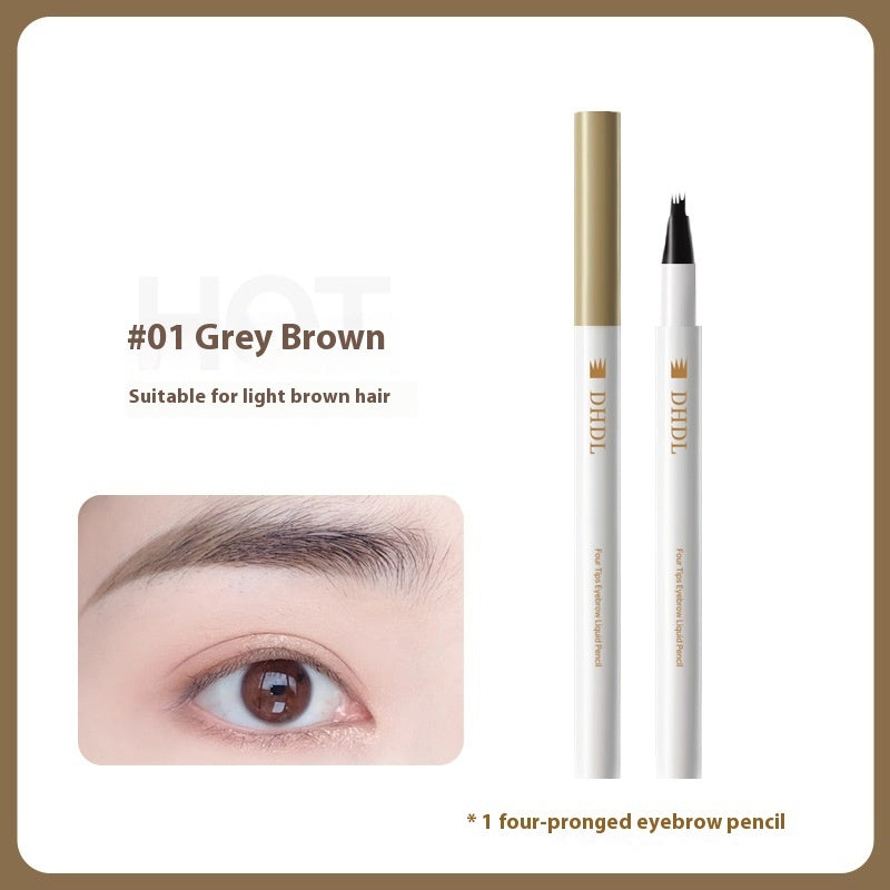 Four Fork Eyebrow Pencil Waterproof Sweat-proof Natural Three-dimensional Distinct Look Wild Eyebrow