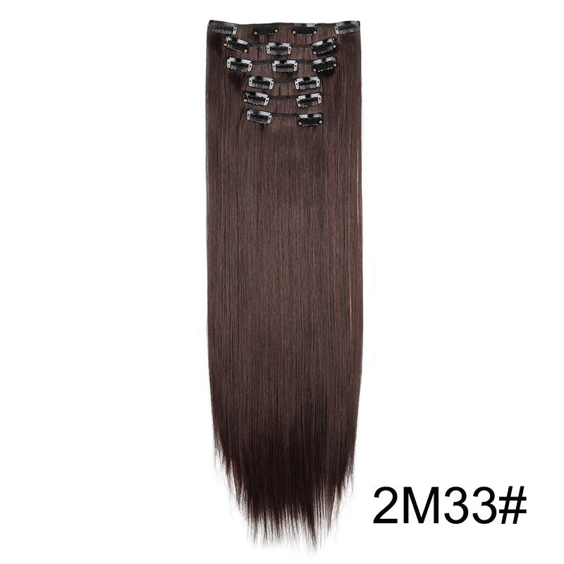 Lot de 6 extensions de perruque pour cheveux longs et raides