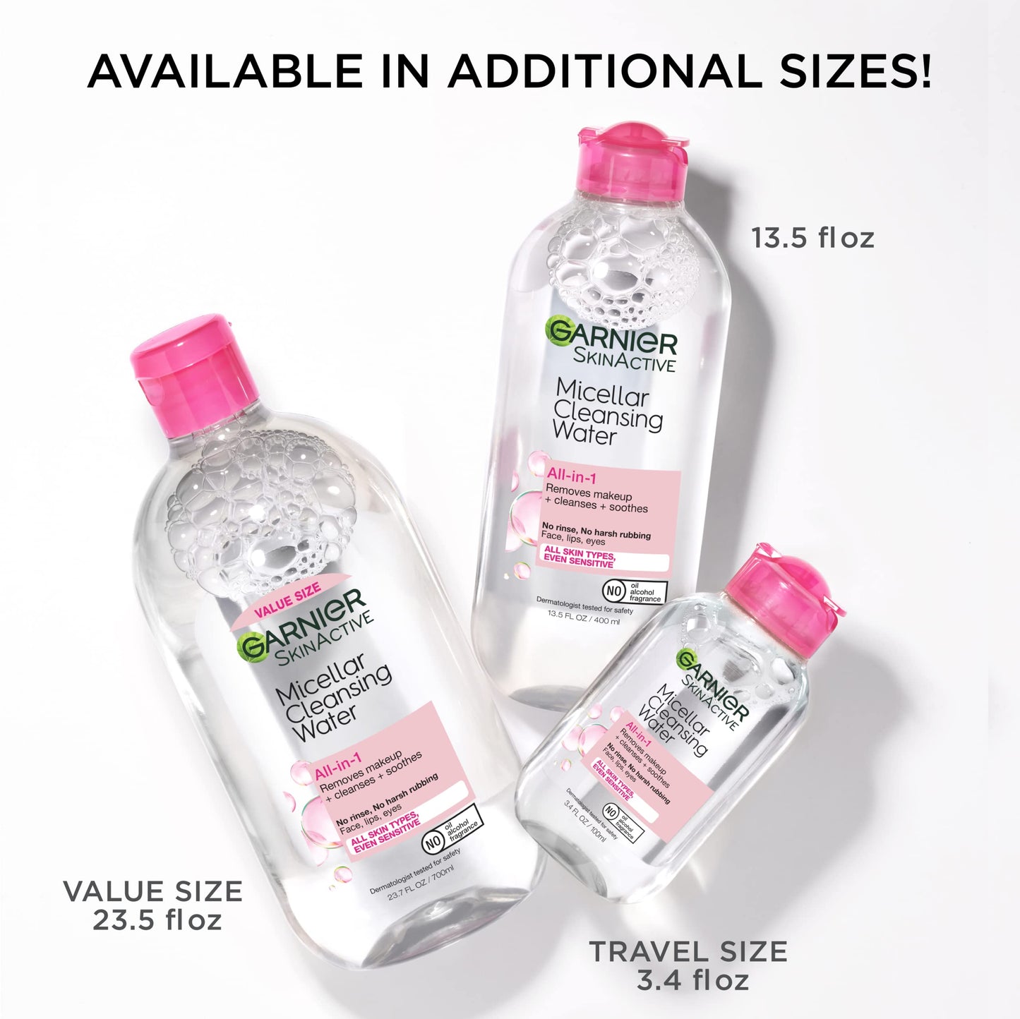 Garnier Micellar Water, Hydrating Facial Cleanser & Makeup Remover, Suitable for Sensitive Skin, Vegan, Cruelty Free, 13.5 Fl Oz (400mL), 1 Count