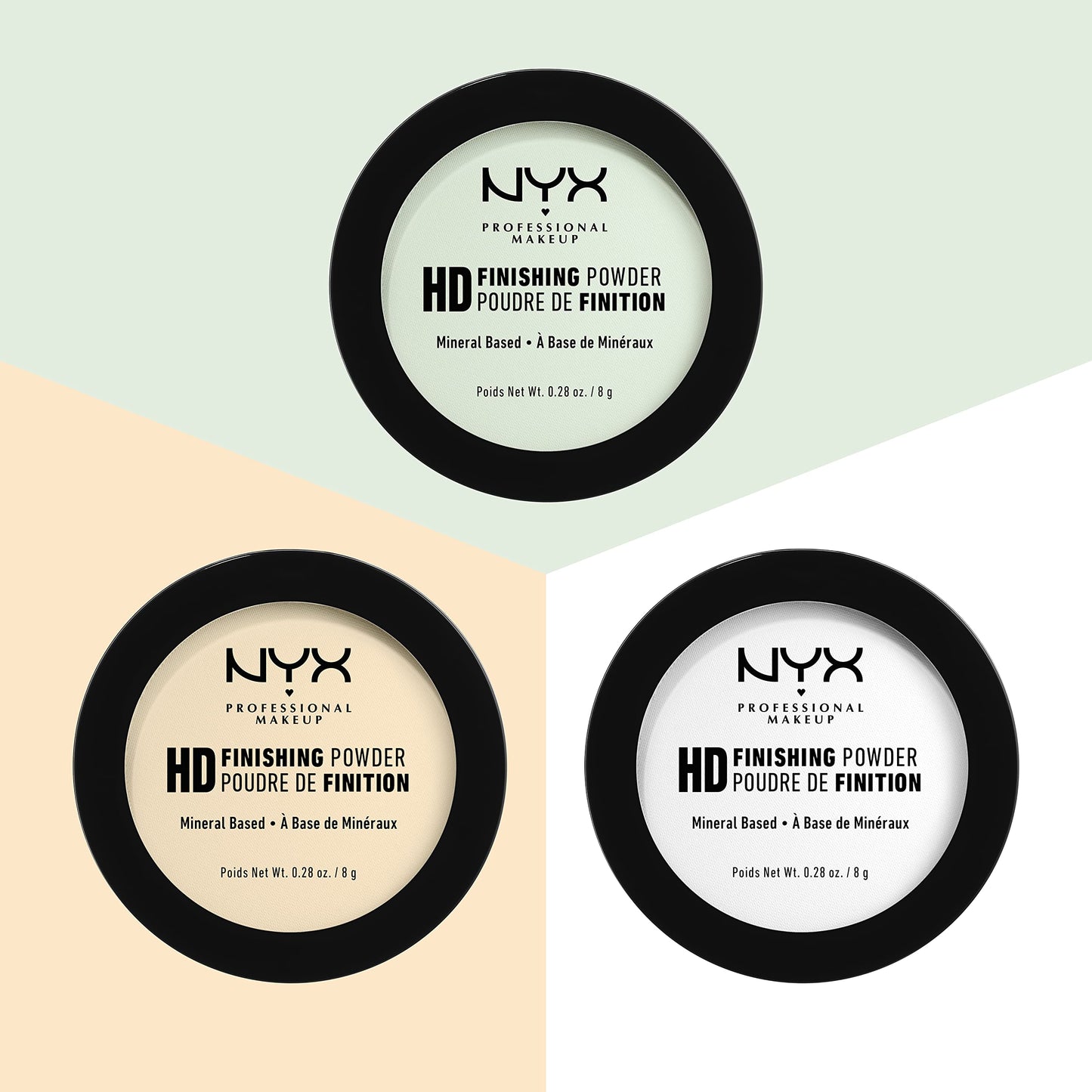 NYX PROFESSIONAL MAKEUP HD Finishing Powder, Pressed Setting Powder - Banana