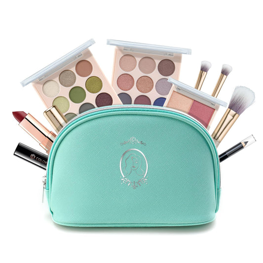 Color Nymph All In One Makeup Kit, Makeup Gift Set for Beginners Teenager Girls with Eyeshadow Palette Blush Lipstick Lip Pencil Eye Pencil Brush Mascara Portable Bag