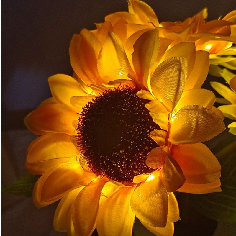 Wiederaufladbare Sonnenblumen-LED-Simulations-Nachtlicht-Tischlampe, Simulationsblumen, dekorative Schreibtischlampe für Restaurant, Hotel, Hochzeitsgeschenk