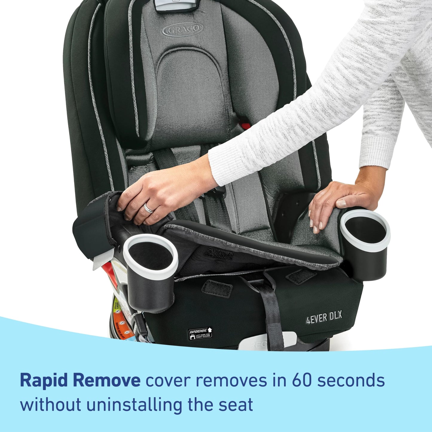 Graco 4Ever DLX 4-in-1 Car Seat, Grey, Infant to Toddler Car Seat, with 10 Years of Use, Rear-facing, Forward-facing and Booster Modes, Safe, Comfortable and Convenient