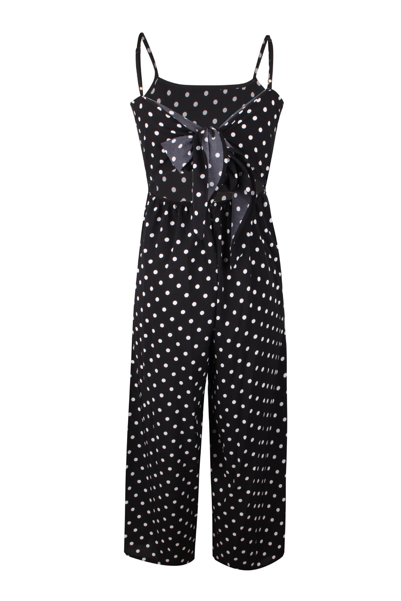 Polka Dot Sling Sexy Backless Straight Jumpsuit